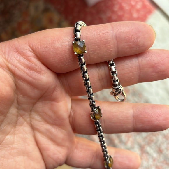 JAI John Hardy Sterling Silver Citrine 4 Stone Station Bracelet - Picture 4 of 4